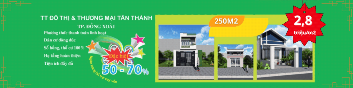  KHU DÂN CƯ TÂN THÀNH - ĐẤT NỀN THÀNH PHỐ ĐỒNG XOÀI BÌNH PHƯỚC